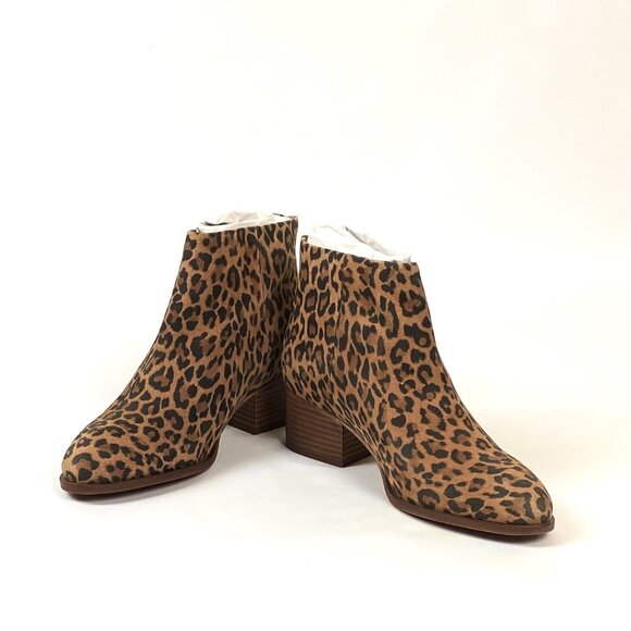 New Anthropologie's Seychelles Floodplains Leopard Suede Leather Ankle Bootie 8 - Picture 4 of 8